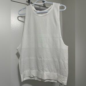 lululemon athletica White Perforated Tank Top